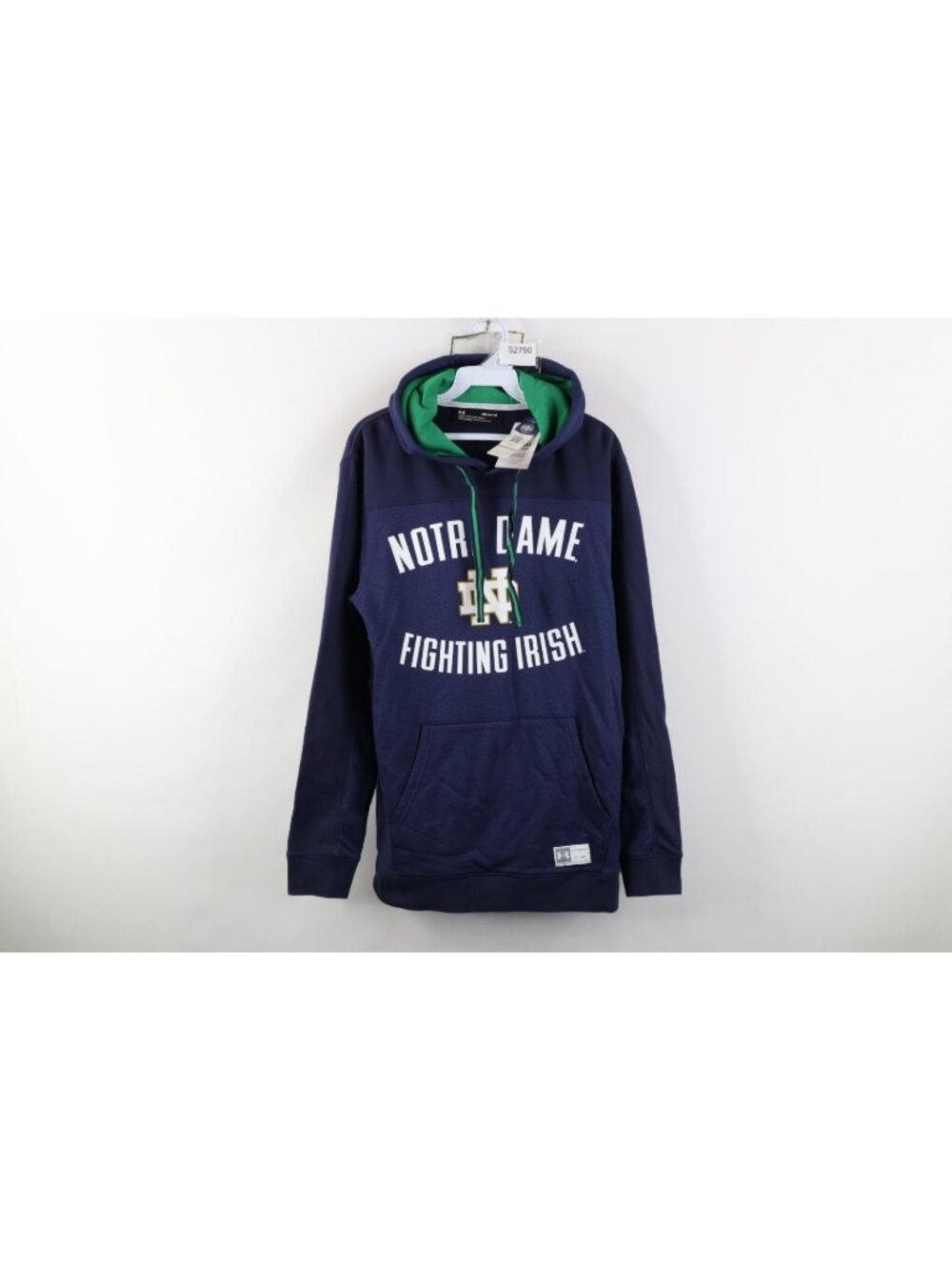 New Under Armour Mens Medium Notre Dame University Football Hoodie Sweatshirt